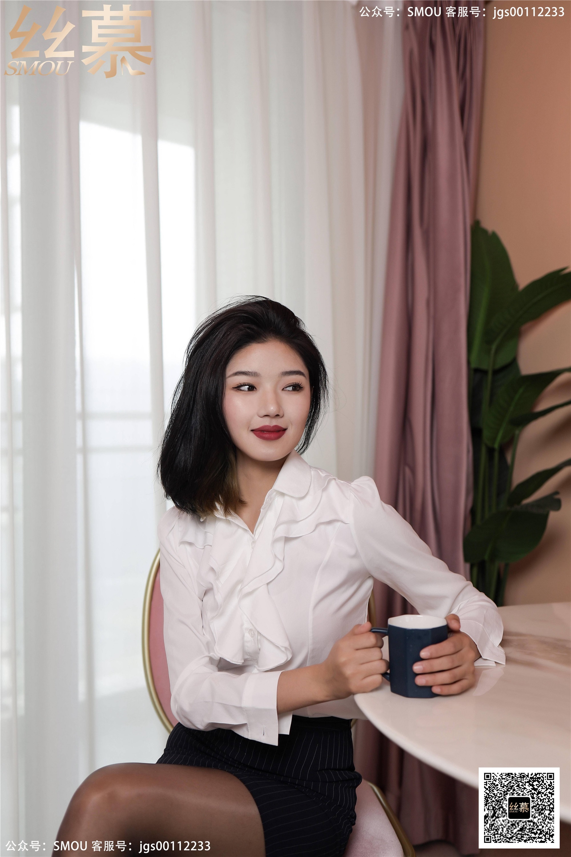 丝慕写真 SM422 天天一元 模特：新模《珠光T裆连裤袜》